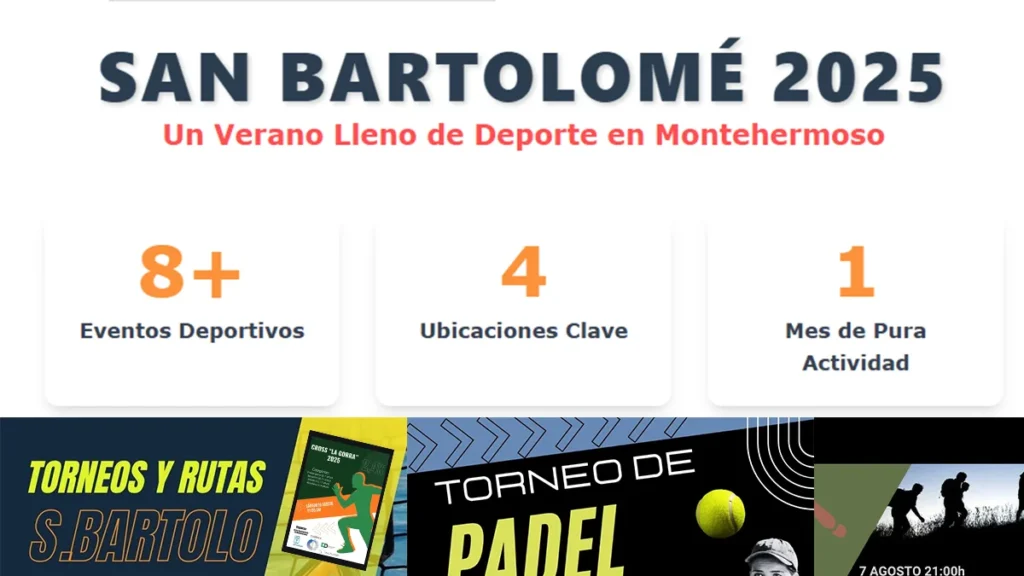 Montehermoso se vuelca con el deporte en las Fiestas de San Bartolomé 2025